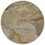 Tapis intérieur rond lavable abstrait 8 pi x 8 pi brun