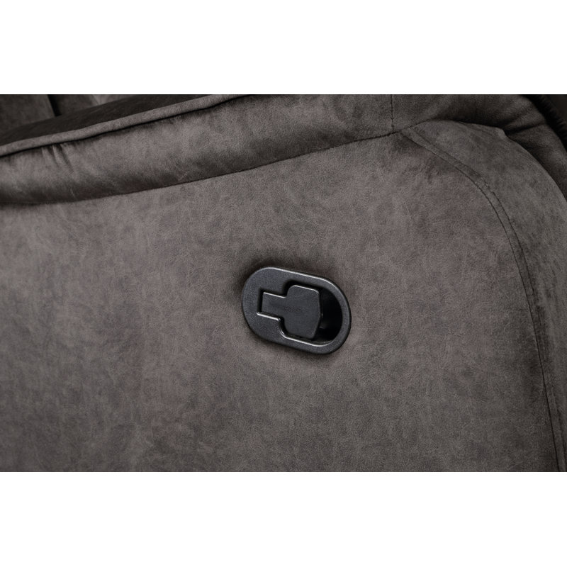 Canapé modulaire inclinable réversible en velours Adeodato, Velours gris foncé, Manuel