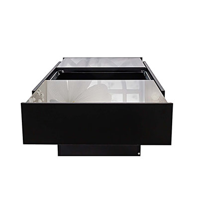 Coffee Table with Sliding Tabletop, Center Table with Hidden Storage Compartment, Extendable Table  for Living Room