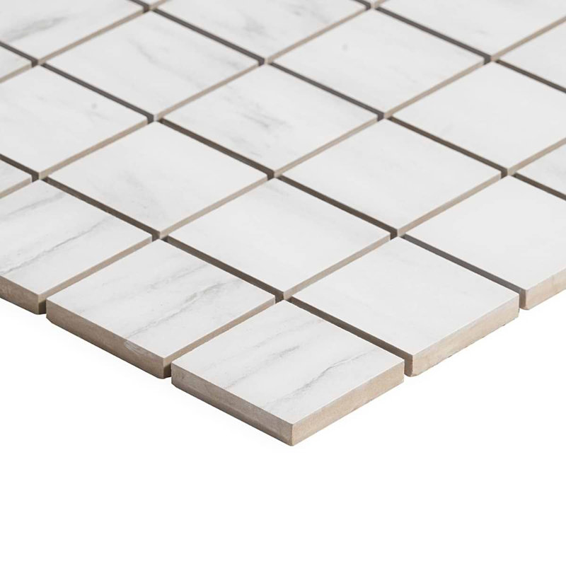 Dreamstone 2X2 Matte Porcelain Mosaic, Dolomite Snow Matte