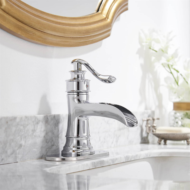 Robinet de salle de bain à un trou, Chrome