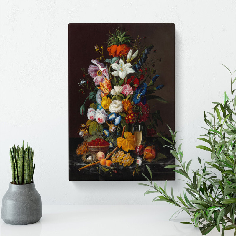 Still Life with Flowers and Fruit Vol.10 by Severin Roesen - Wrapped Canvas, 50cm H x 35cm W x 3cm D