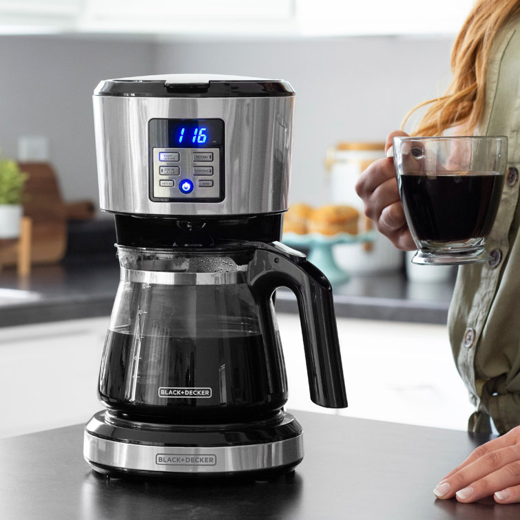 Black+decker 12-Cup Coffeemaker Programmable Exclusive Vortex Technology, Black