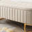 Elegant Upholstered Velvet Storage Ottoman With Button-Tufted,Storage Bench With Metal Legs For Bedroom,Living Room,Fully Assembled Except Legs,Beige-2010850867