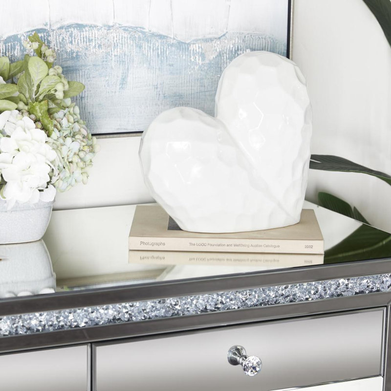 Sculpture en porcelaine Almera, H 7,75 po x l 4,05 po x P 7,95 po, Blanc