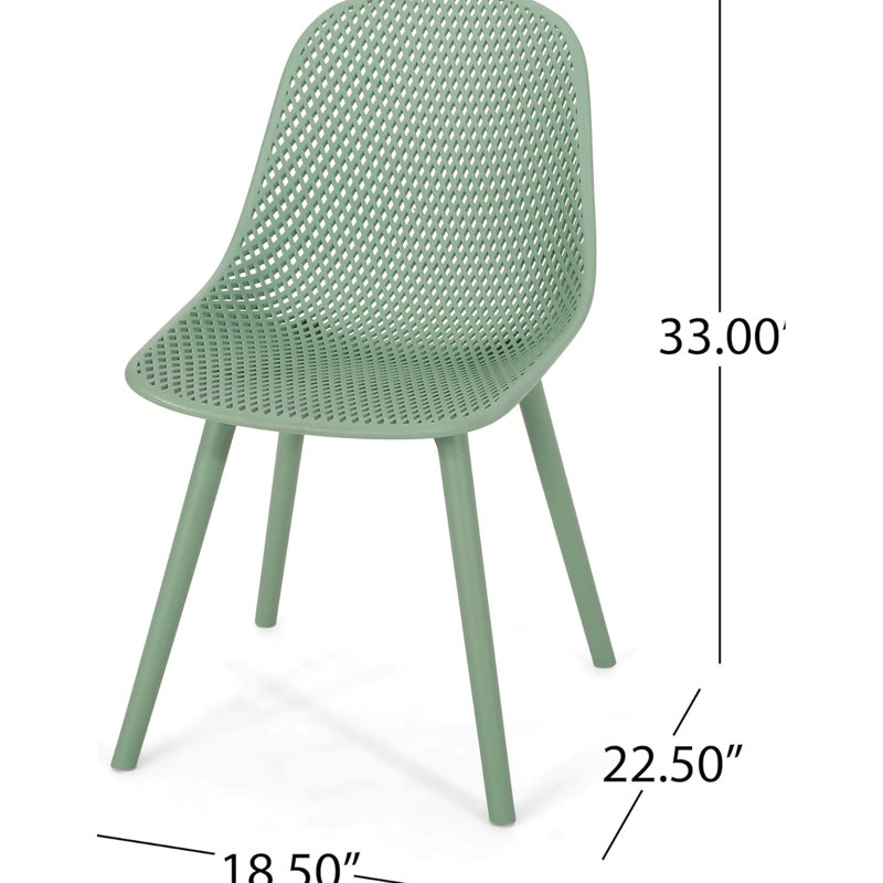 Chaise d'extérieur Posey pour 4 personnes avec look et perforations en polypropylène à mailles losangées de 21,95 po