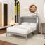Lit escamotable double avec grands tiroirs, gris-121382296