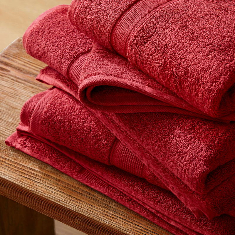 Ensemble de serviettes en coton ultra doux, Rouge