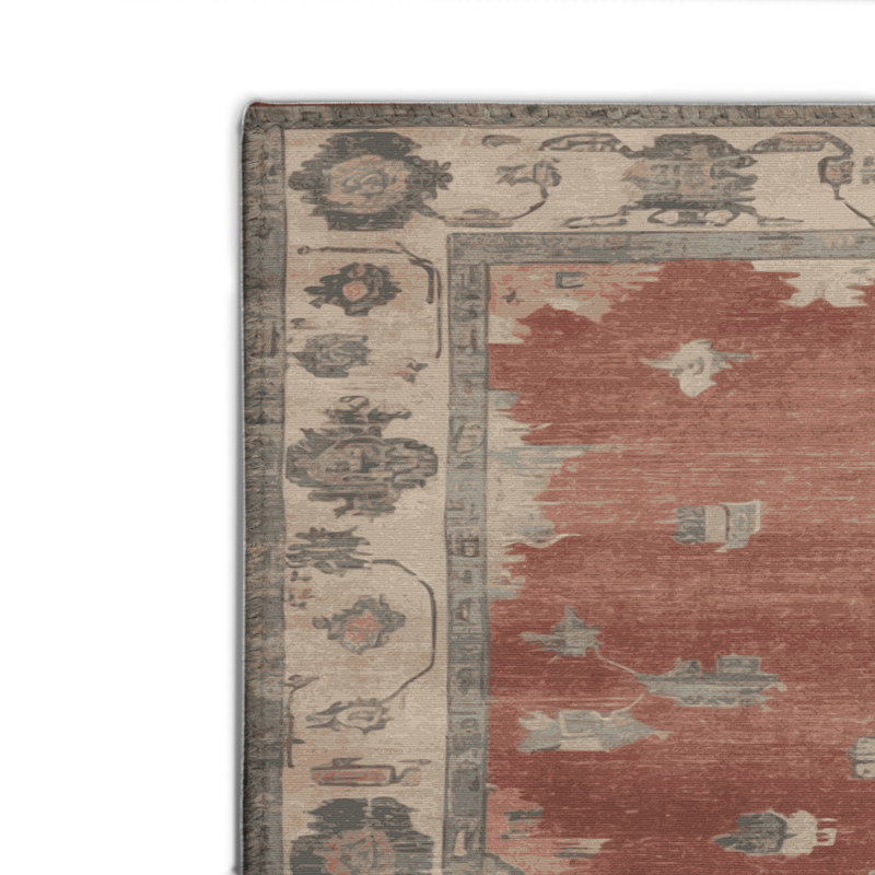 Tapis intérieur et extérieur brun Overdyed, Rectangulaire 2 pi x 3 pi