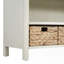 Console rétro avec paniers tissés jacinthe d'eau-821422419