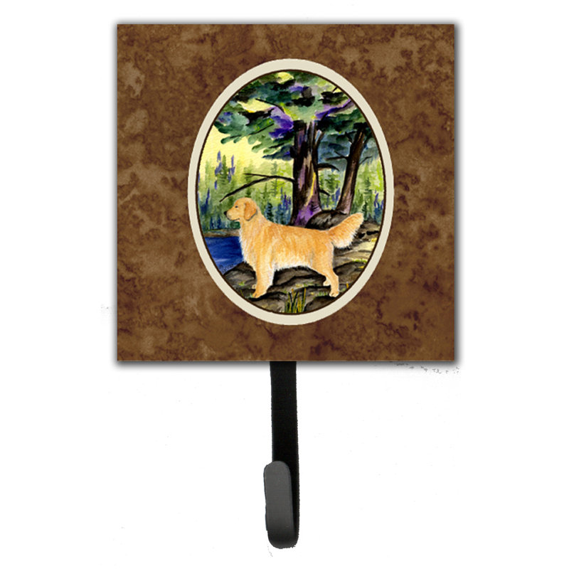 Porte-laisse et crochet mural golden retriever