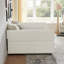 Lit de jour avec canapé-lit rembourré capitonné, taille double, tissu velours, beige (83 po x 58,5 po x 29,5 po)