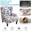 Housse de canapé pour tabouret 2 pièces à imprimé tigre - Housses pour fauteuil à oreilles, détachables et lavables-1676284475