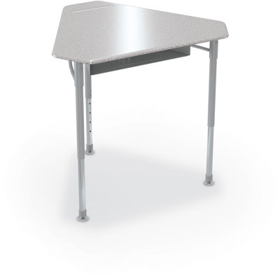 Astute Monroe Hard Plastic Adjustable Height Open Front School Student Collaborative Desk with Metal