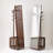 Mid-Century Modern Solid Rubberwood Coat Rack with Rolling Storage Basket