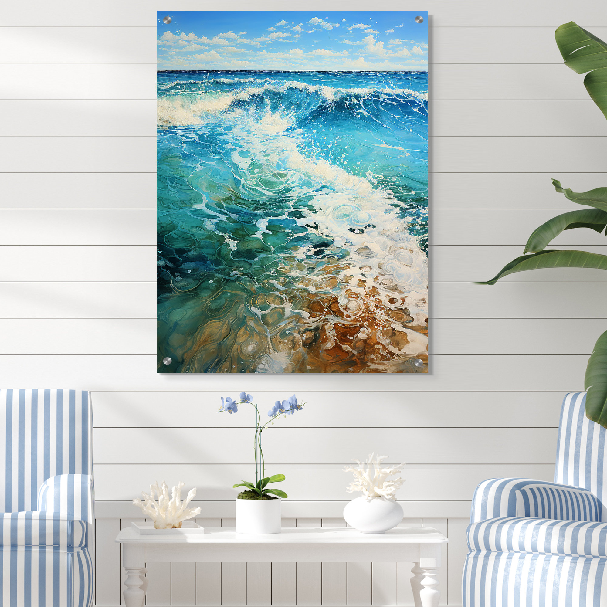 Design Art Beach Photo Oceanic Rhythms XII - Coastal Beach Acrylic Wall Art Modern | Wayfair