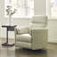 Fauteuil inclinable pivotant de 40 po en cuir véritable Bre-98175020