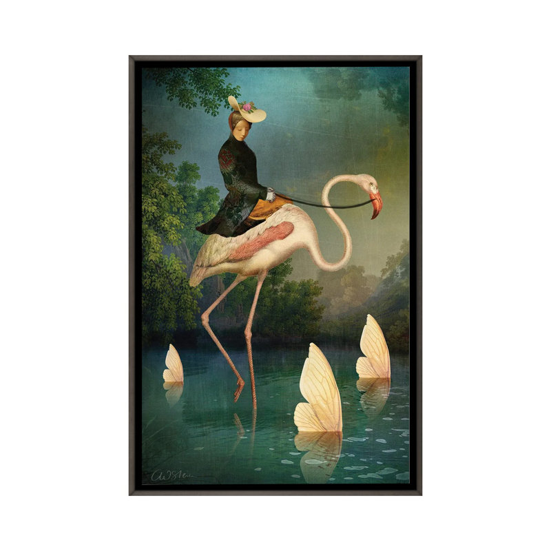 Le Passage, Catrin Welz-Stein par Catrin Welz-Stein - impression d'art graphique, H 60 po x l 40 po, Bois foncé rustique