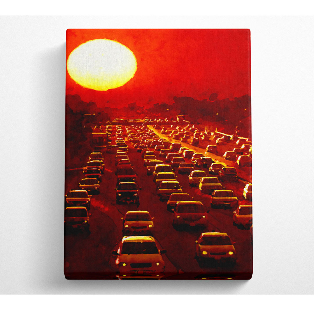 Los Angeles Highway Sun Blaze - Kunstdrucke auf Leinwand