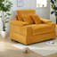 Canapé confortable en velours côtelé, design moderne pour le salon, orange, 42 pouces