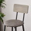 Ensemble de table de bar avec 2 tabourets de bar en polyuréthane avec dossier, gris, l 43,31 po x l 15,75 po x H 35,43 po