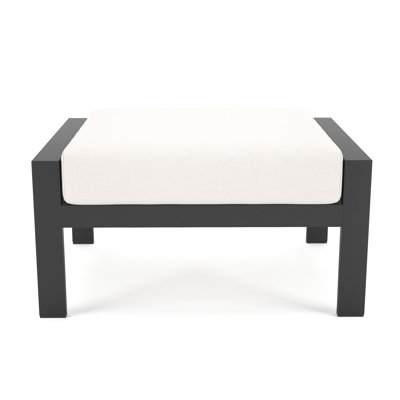 Townsend Metal Outdoor Ottoman with Sunbrella Cushion