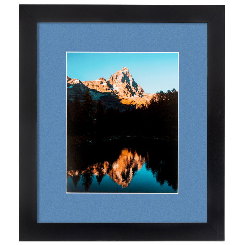 Wood Picture Frame with Mat, Liberty Blue