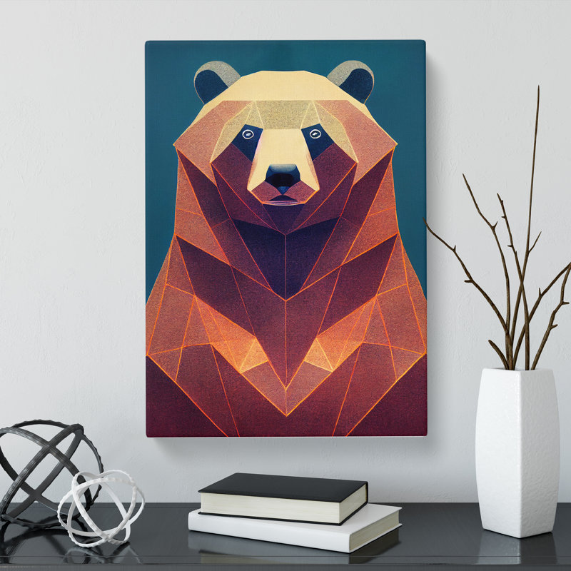 Bear Modern - Wrapped Canvas, 50cm H x 35cm W x 3cm D