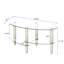 Table basse en verre transparent à 3 couches, table basse moderne en verre transparent