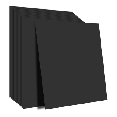 Carreaux de plafond en PVC noir lisse de 2 pi x 2 pi Tilisi, paquet de 12/48 pieds carrés résistant à l'eau