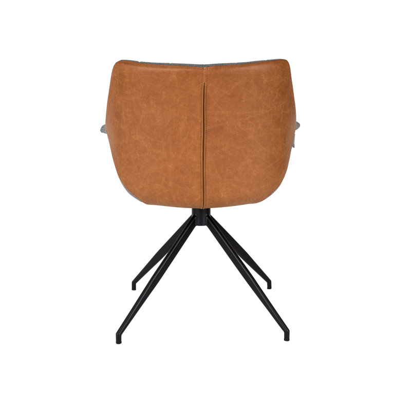 Doulton Armchair, Brown/Gray Faux Leather