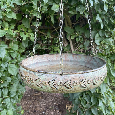Baignoires suspendues pour oiseaux à l'extérieur, bain d'oiseaux d'extérieur, mangeoire à oiseaux en métal