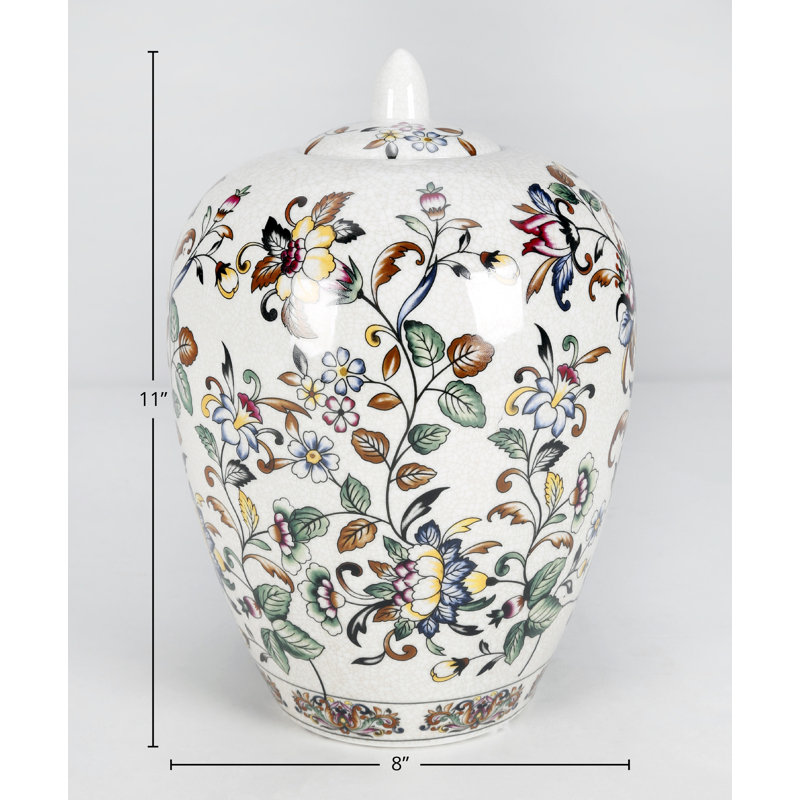 Gainesville 11'' Porcelain Ginger Jar
