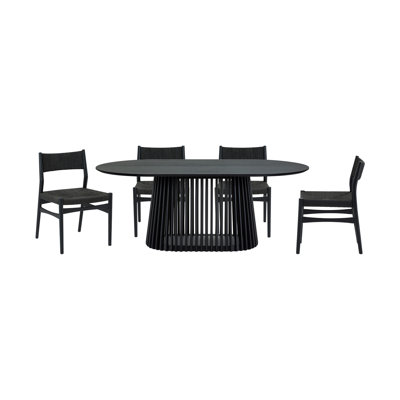 Brysa 4 - Person Pedestal Dining Set
