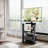 4-Tier Media Stand Audio Cabinet,Height Adjustable