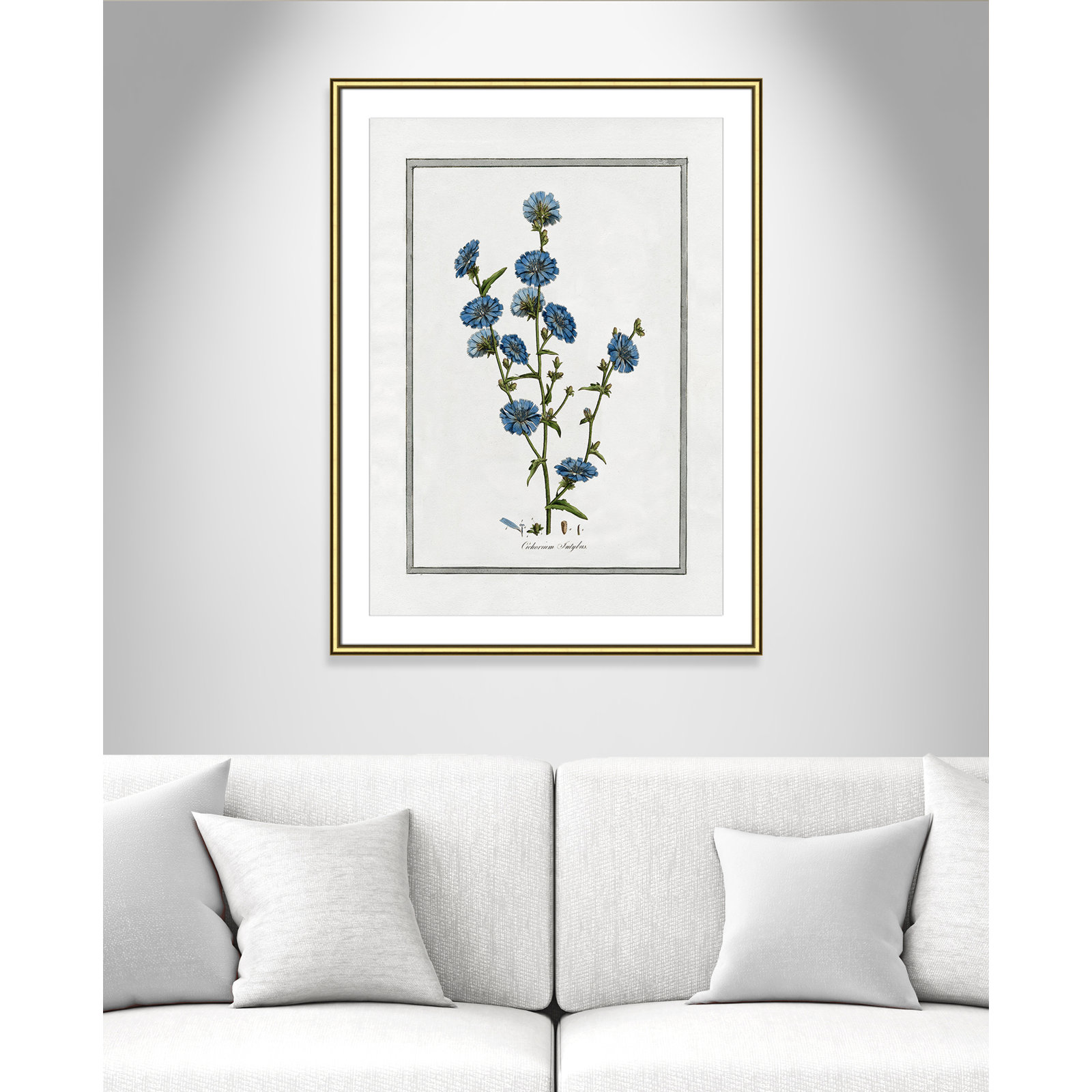 Colombe "Soft Botanical I" Print, Gold Framed, 26.75" W x 36.75" H