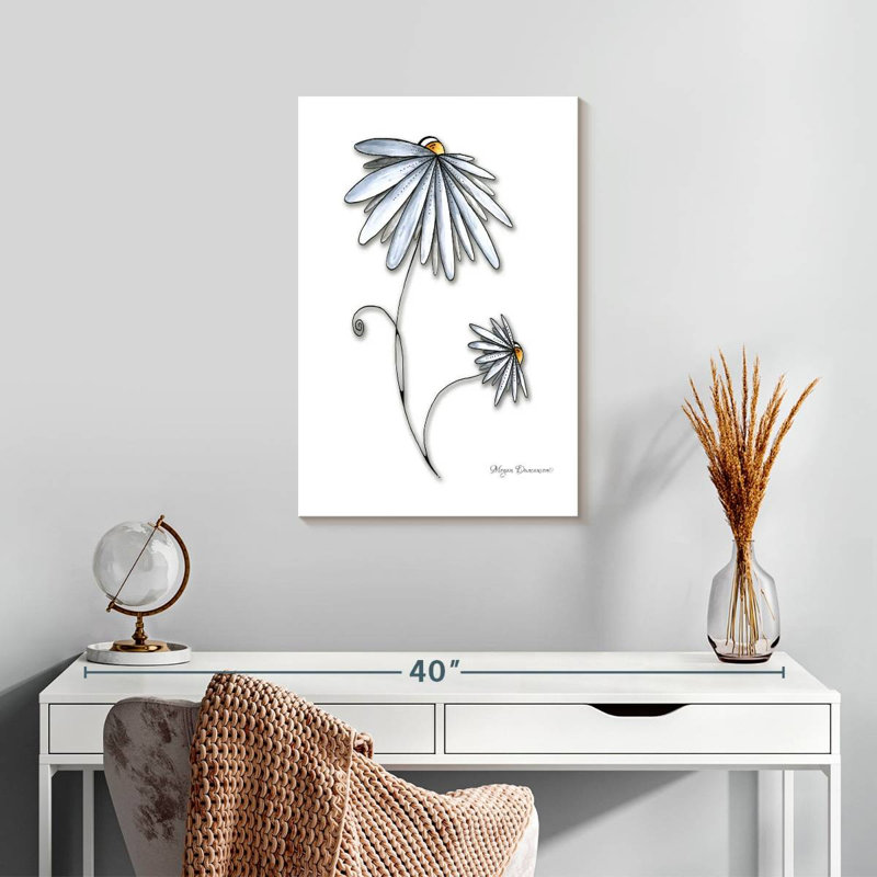 Deux marguerites Harnek, H 24 po x l 16 po