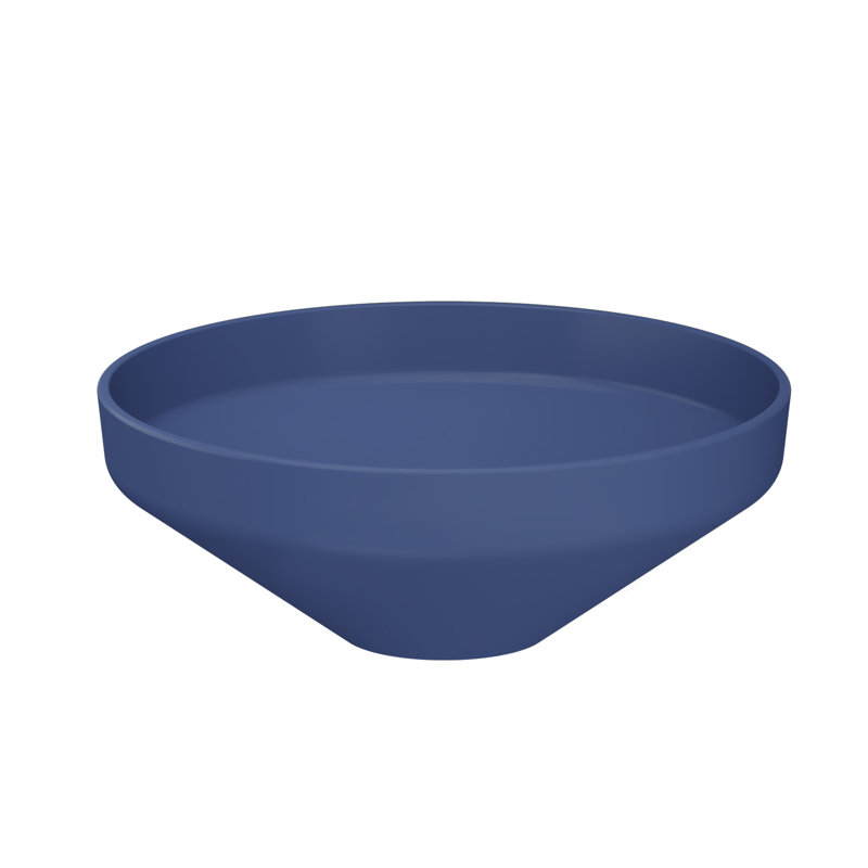 Fly 15.7" Vessel Bathroom Sink, Matte Blue