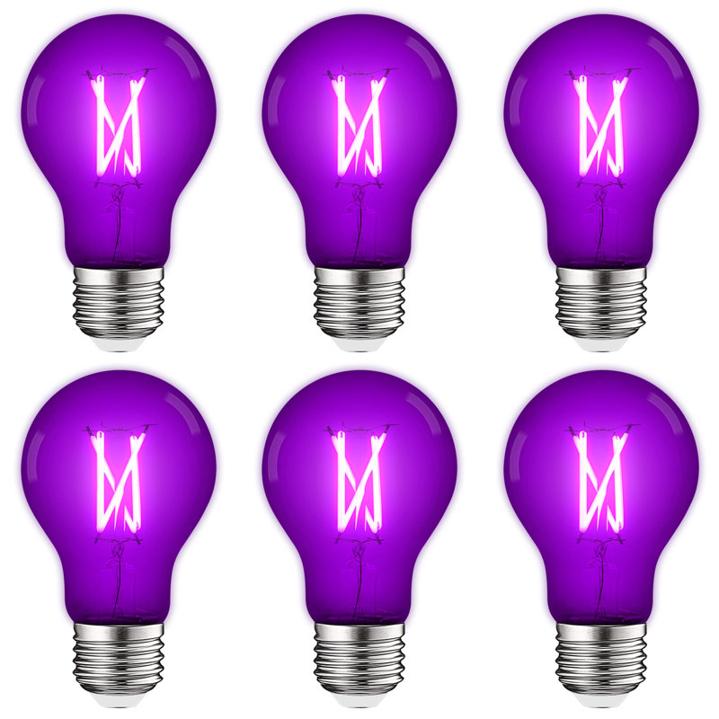 4,5 W (équivalent à 60 W), DEL A19, ampoule à intensité variable, culot moyen E26 (standard), Mauve