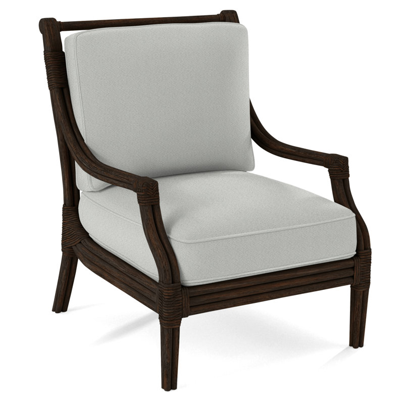 Fauteuil l 32 po Inveron, Café, Tissu performance bleu clair 0851-55