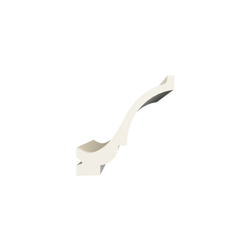 Endurathane Eleanor Crown Moulding, 5 7/8"H x 5 3/4"P x 8 1/8"F x 94 1/2"L, Factory Primed