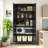 71'' 2 Shapely Doors Cabinet, Metal Storage Cabinet with Doors and Adjustable Shelves, for Bedroom, Living Room, Kitchen