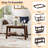 Modern Farmhouse Coffee Table with Storage Shelf, 2-Tier Living Room Table Rectangular Center Table, Home Office Industrial Cocktail Tables-1636594478