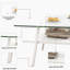 Table basse rectangulaire, plateau de table en verre trempé avec pieds en métal, table de salon moderne, verre transparent-98628119