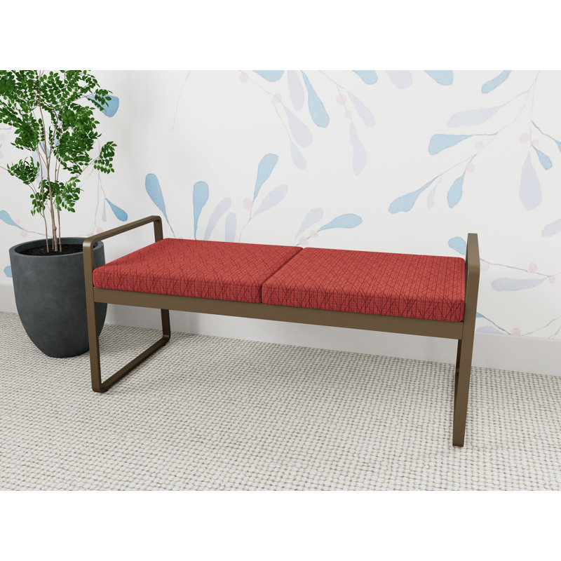Banc en métal Gansett, Bronze, Vin Visite Libre- Tissu uni