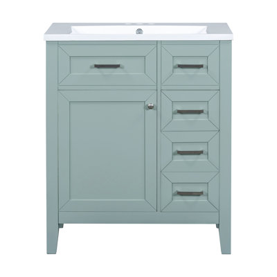 30'' Single Bathroom Vanity With Ceramic Top