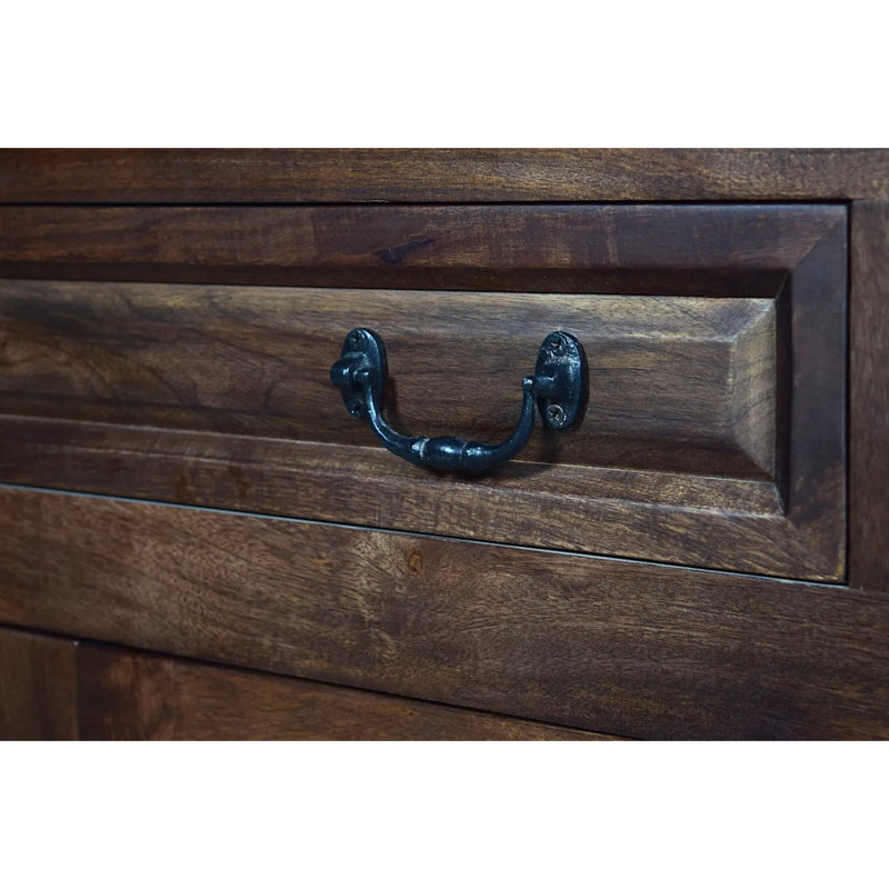 Buffet en bois massif 69 po Jamya, Noyer