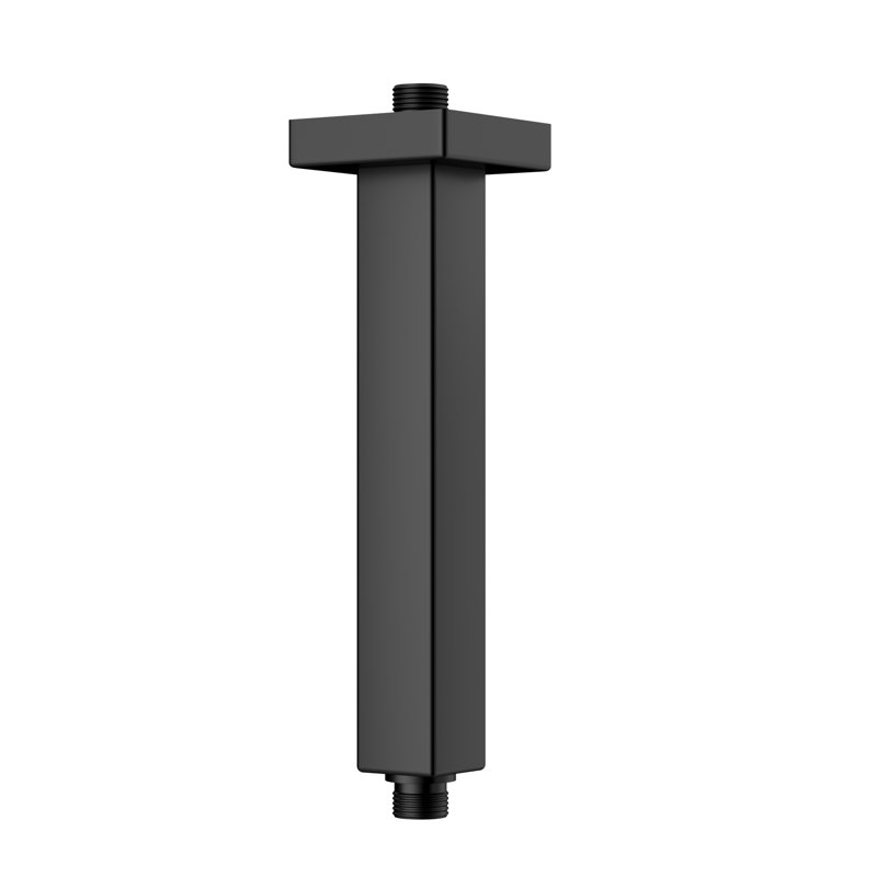 8" Shower Arm with Flange, Matte Black