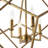 Gold Metal Geometric Caged 4 Light Room Chandelier with Link Style Chain