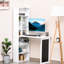 Armoire de bureau murale pliable avec tableau noir et tablette latérale HOMcom